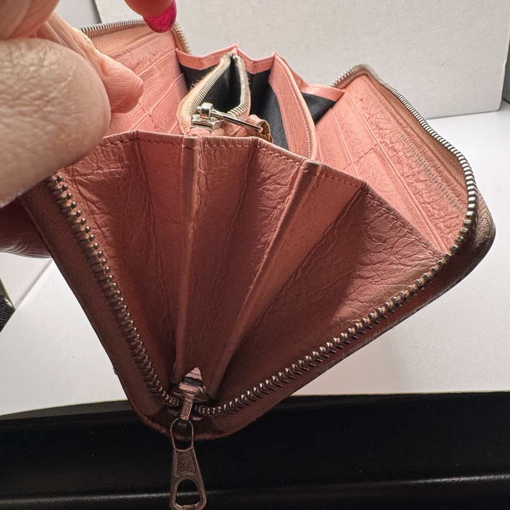 Vintage BALENCIAGA Long Wallet Leather Soft Pink - Picture 12 of 16